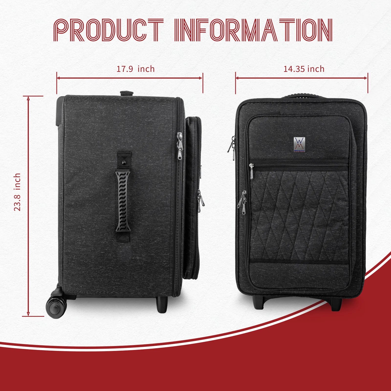 Flight case darbouka renforcé FLY-4 avec coque ABS et tissu 900D imperméable