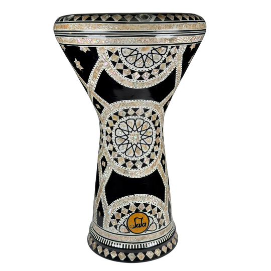 Sala sedef kakmalı Mısır darbukası MOP-3 gerçek sedef kakma kaplamalı