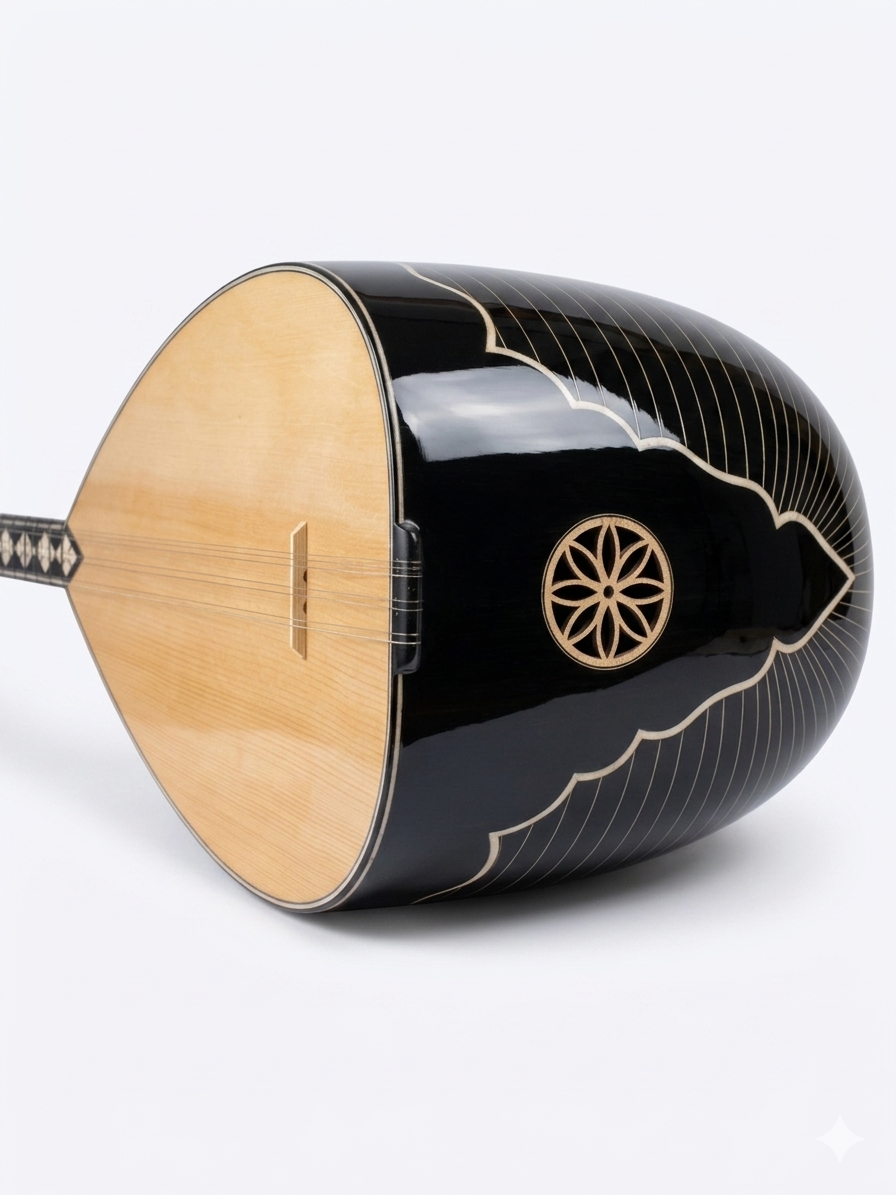 Baglama saz hommage Ahmet Kaya en noyer KAYA-4 par Sala