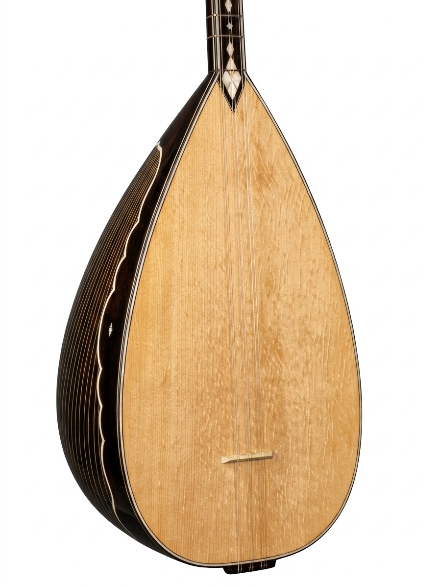 Baglama saz hommage Ahmet Kaya KAYA-4 fait main avec caisse 43cm et diapason 76cm par Sala