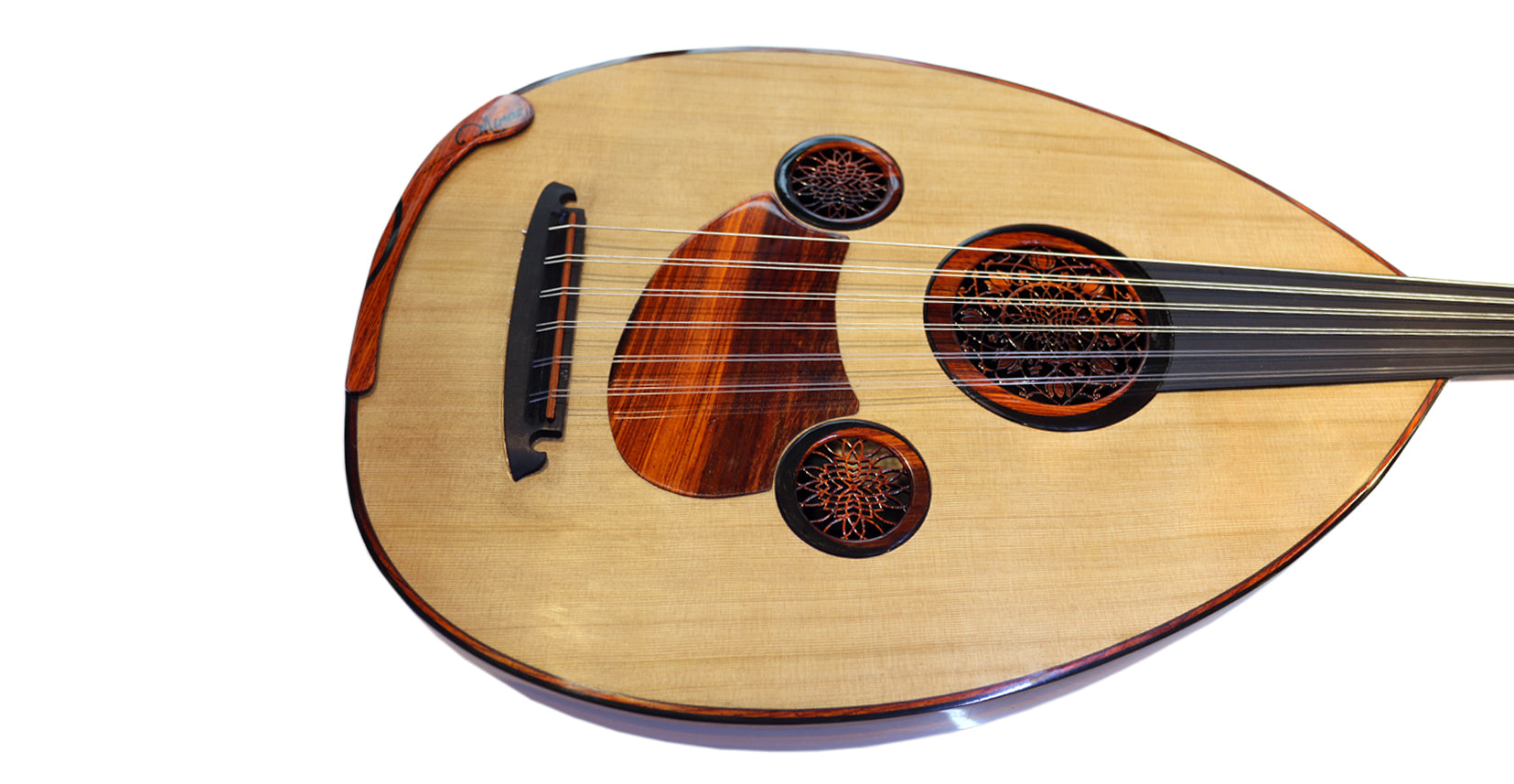 Miras usta yapımı Arap udu Cocobolo Majesty ayarlanabilir köprü ve ergonomik kol dayanağı
