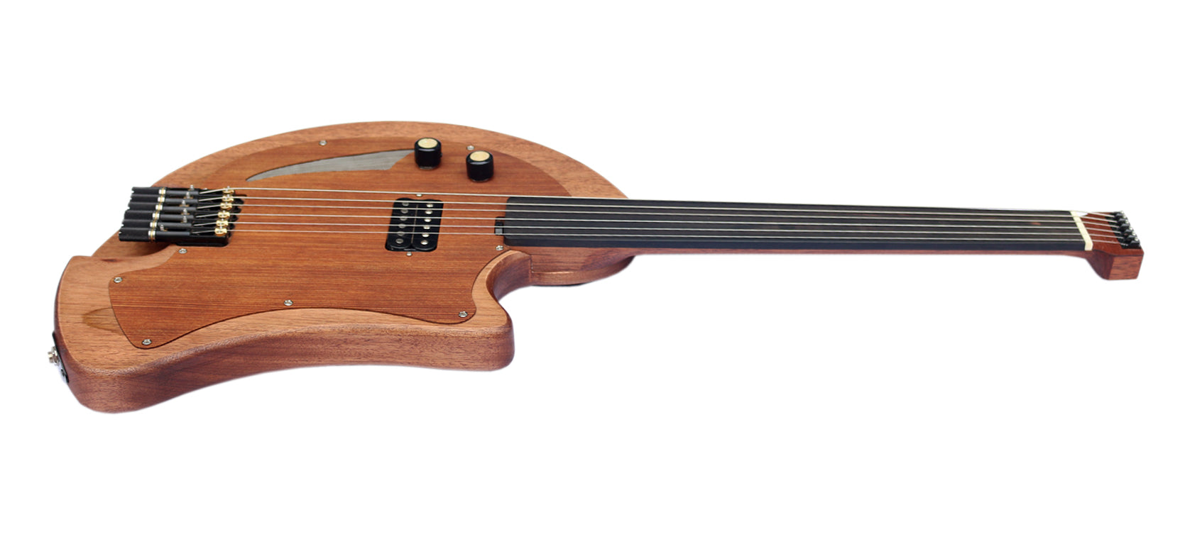 RaksOud Mat electric oud soundboard and pickup detail