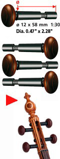 Wittner finetune peg WPK-404 kamanche fine tuner detail