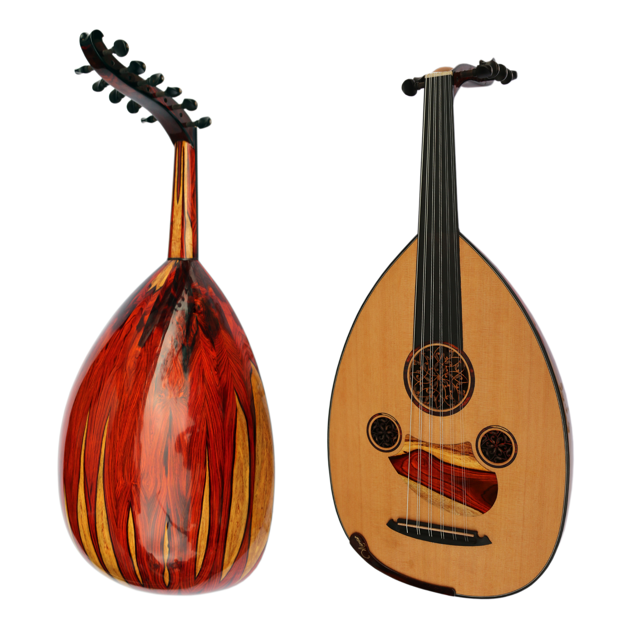 عود عربی دست‌ساز MRS-7 ساخت Miras با کاسه Cocobolo و صفحه سدر کانادا