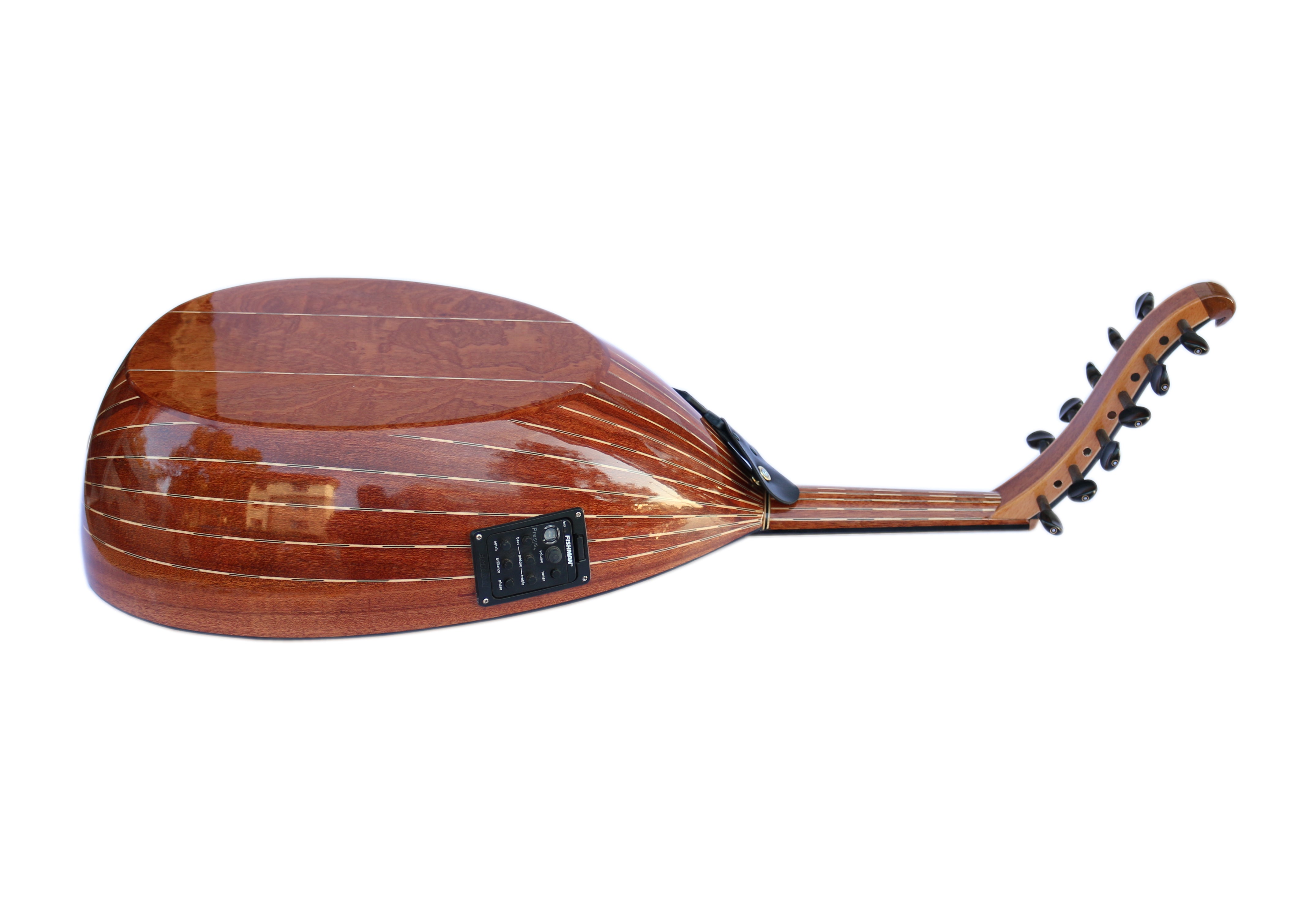 Mahogany Arabic electric oud AOH-6 by Sala Muzik