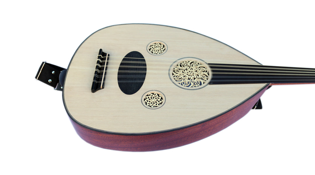 Turkish electric acoustic oud OUDE 5 with pickup and equalizer system