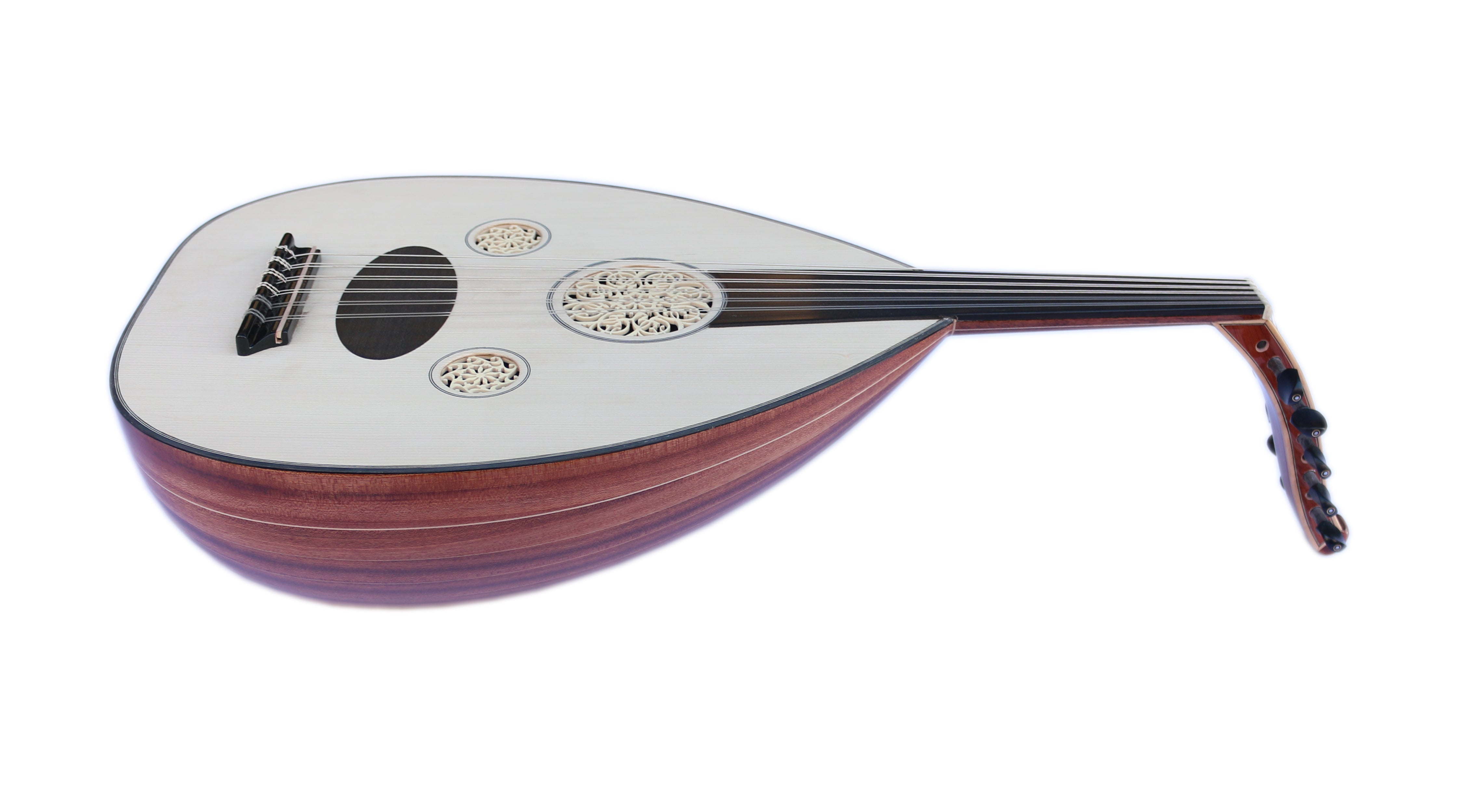 Turkish stage electric oud HSO-302E playable as both acoustic and electric
