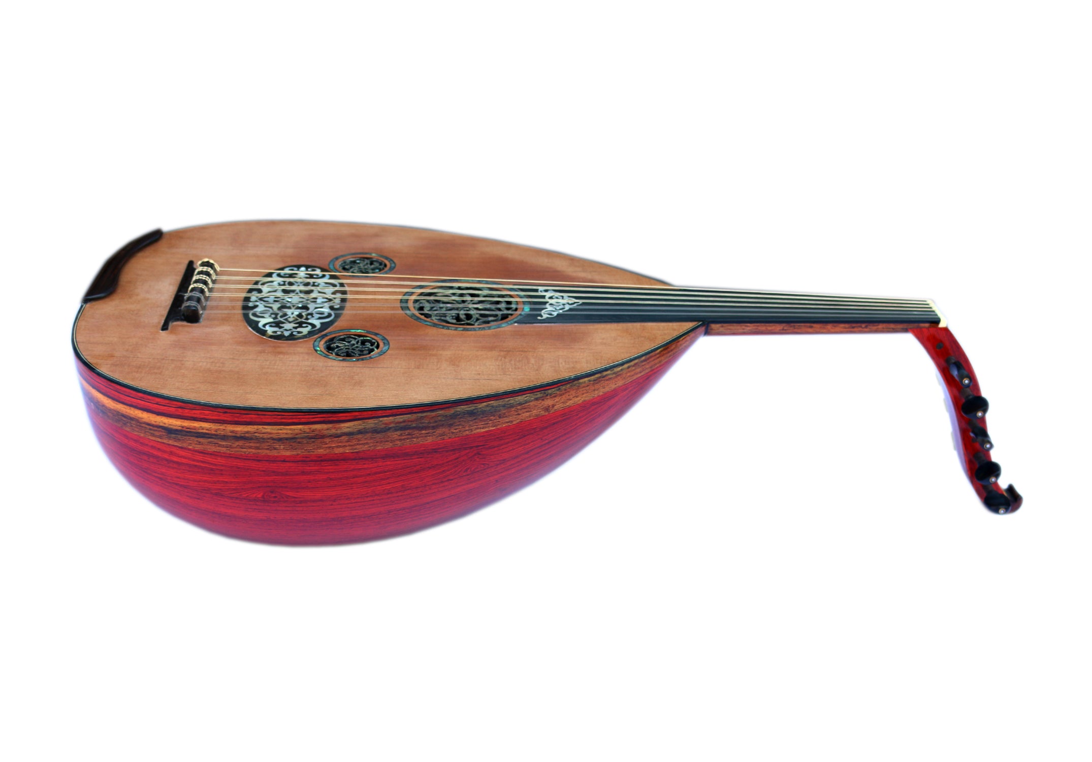 Handmade Turkish oud MCO-5 with cocobolo bowl and Canadian cedar face by Mustafa Copcuoglu